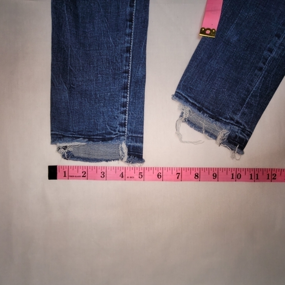 Dear John Gisele High-waisted Skinny Distressed Raw Hem Women's Jeans Size 25 - Picture 12 of 12